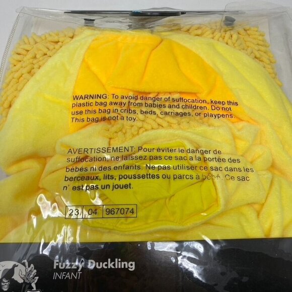 Spirit Halloween Baby Fuzzy Duckling Belly Costume Size 6-12 Months - Picture 7 of 8